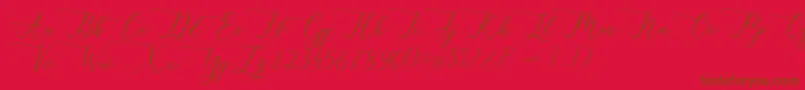 berlian Font – Brown Fonts on Red Background