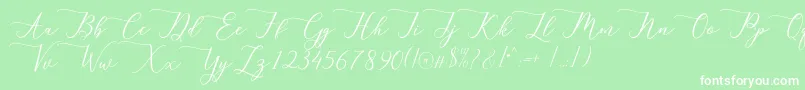 berlian Font – White Fonts on Green Background