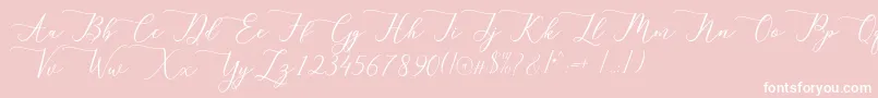 berlian Font – White Fonts on Pink Background
