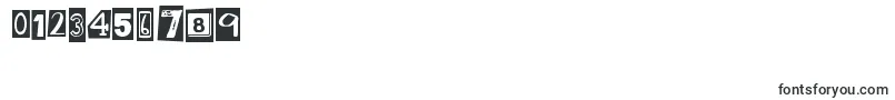 DjbRansomNoteClipped Font – Fonts for Numbers and Digits