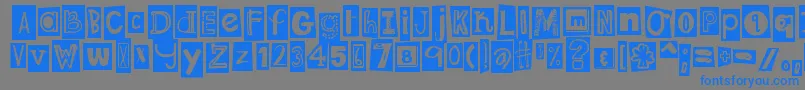 fuente DjbRansomNoteClipped – Fuentes Azules Sobre Fondo Gris
