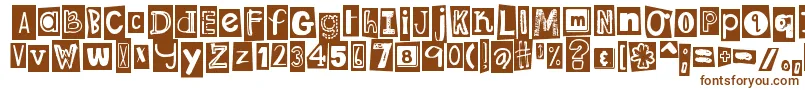 Шрифт DjbRansomNoteClipped – коричневые шрифты