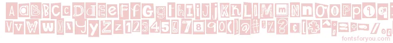 DjbRansomNoteClipped Font – Pink Fonts on White Background