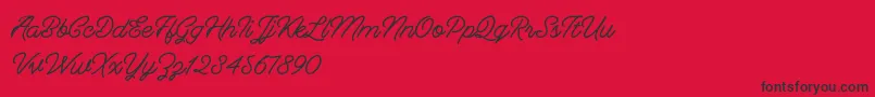 Berliana Monoline   Free Font – Black Fonts on Red Background