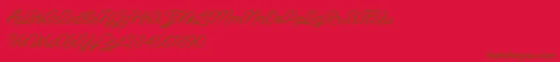 fuente Berliana Monoline   Free – Fuentes Marrones Sobre Fondo Rojo