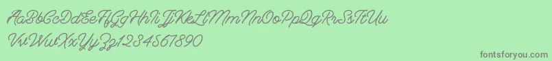 Weitere Informationen zur Berliana Monoline Free-Schriftart Berliana Monoline Free-Schriftart – Graue Schriften auf grünem Hintergrund