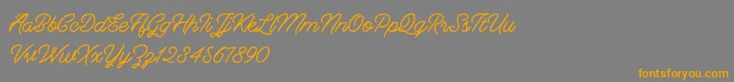 Berliana Monoline   Free-Schriftart – Orangefarbene Schriften auf grauem Hintergrund