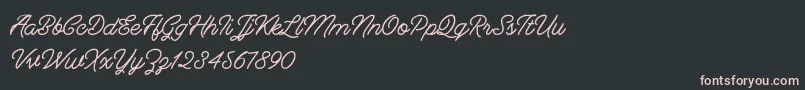 Berliana Monoline   Free Font – Pink Fonts on Black Background