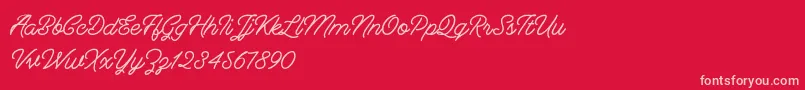 フォントBerliana Monoline   Free – 赤い背景にピンクのフォント