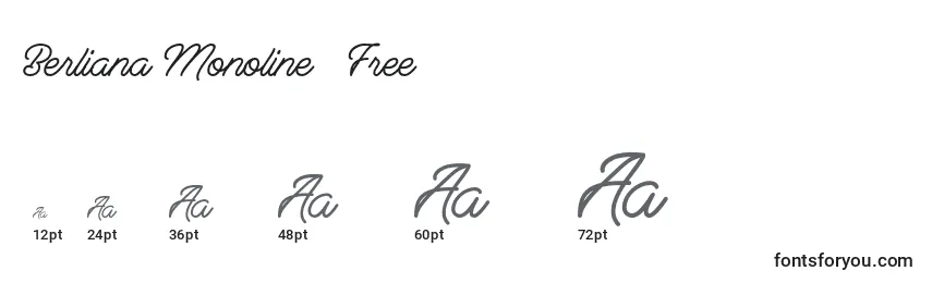 Berliana Monoline   Free Font Sizes