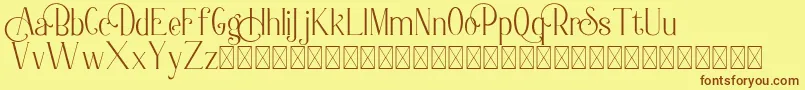 Berlin Collection Font – Brown Fonts on Yellow Background