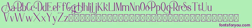 Berlin Collection-Schriftart – Violette Schriften auf grünem Hintergrund