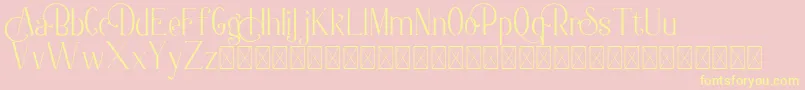 Berlin Collection Font – Yellow Fonts on Pink Background