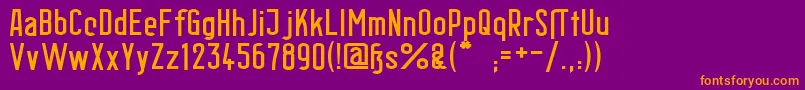 Berlin Email Wide Semibold Font – Orange Fonts on Purple Background