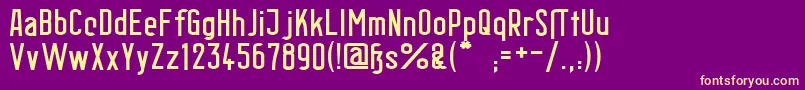 Berlin Email Wide Semibold Font – Yellow Fonts on Purple Background