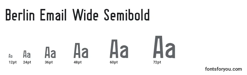 Размеры шрифта Berlin Email Wide Semibold