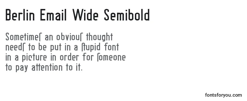 Berlin Email Wide Semibold-fontti