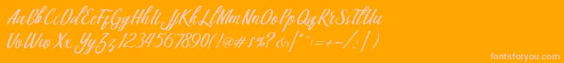 Подробнее о шрифте Berlin Script Шрифт Berlin Script – розовые шрифты на оранжевом фоне