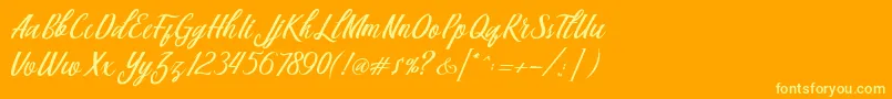 Police Berlin Script – polices jaunes sur fond orange