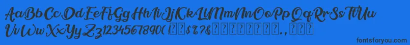 Berlineta DEMO-Schriftart – Schwarze Schriften auf blauem Hintergrund