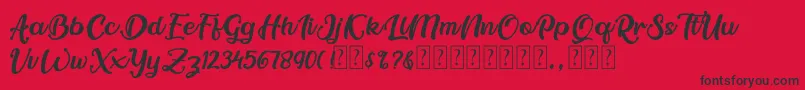 fuente Berlineta DEMO – Fuentes Negras Sobre Fondo Rojo