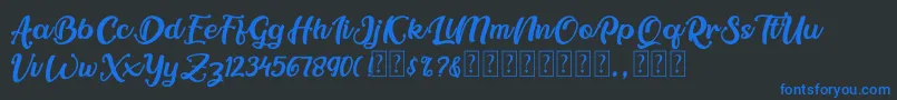 Berlineta DEMO Font – Blue Fonts on Black Background