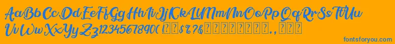 Berlineta DEMO Font – Blue Fonts on Orange Background