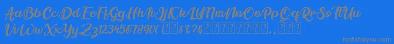 Berlineta DEMO Font – Gray Fonts on Blue Background