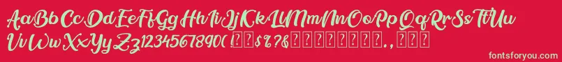 Berlineta DEMO Font – Green Fonts on Red Background