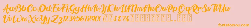 Berlineta DEMO Font – Orange Fonts on Pink Background