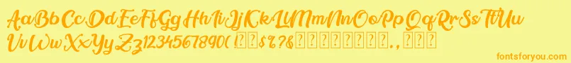 Berlineta DEMO Font – Orange Fonts on Yellow Background