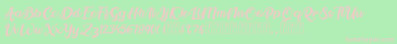 Berlineta DEMO Font – Pink Fonts on Green Background