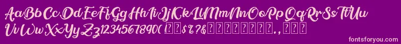 Berlineta DEMO Font – Pink Fonts on Purple Background
