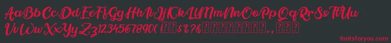 Berlineta DEMO Font – Red Fonts on Black Background