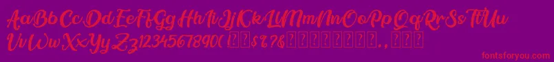 Berlineta DEMO Font – Red Fonts on Purple Background