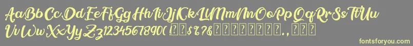 Berlineta DEMO Font – Yellow Fonts on Gray Background