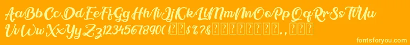 Berlineta DEMO Font – Yellow Fonts on Orange Background