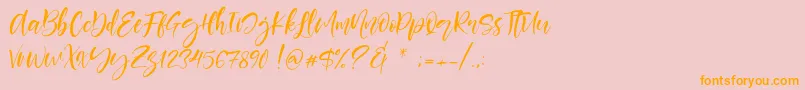Berlins Font – Orange Fonts on Pink Background