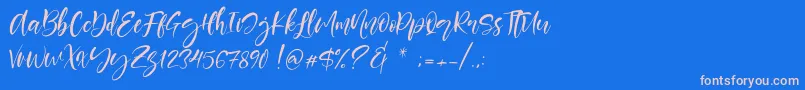 Berlins Font – Pink Fonts on Blue Background