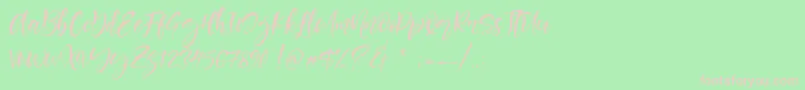 Berlins Font – Pink Fonts on Green Background