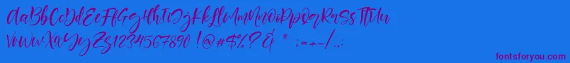 Berlins Font – Purple Fonts on Blue Background