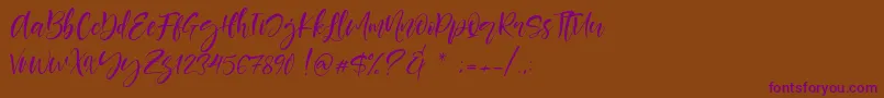 Berlins Font – Purple Fonts on Brown Background