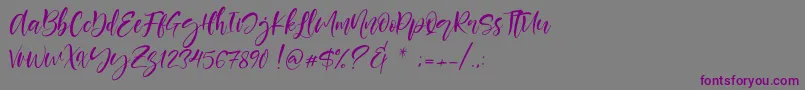 Berlins Font – Purple Fonts on Gray Background