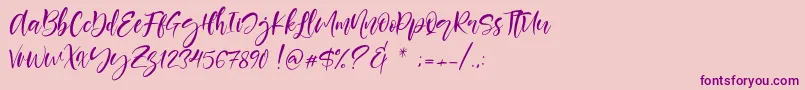 Berlins Font – Purple Fonts on Pink Background