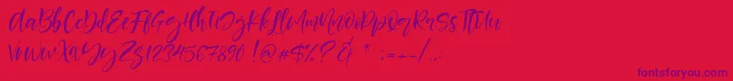 Berlins Font – Purple Fonts on Red Background