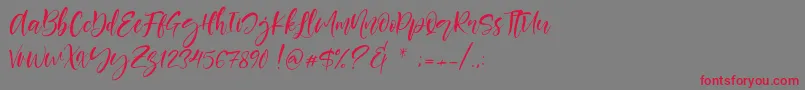 Berlins-Schriftart – Rote Schriften auf grauem Hintergrund
