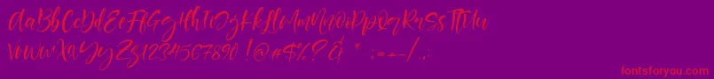 Berlins Font – Red Fonts on Purple Background