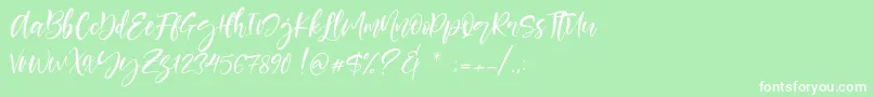 Berlins Font – White Fonts on Green Background