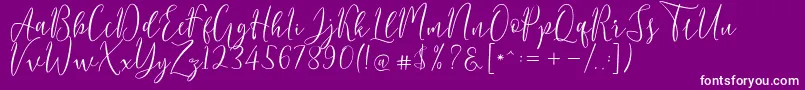 fuente Berlinsa Script – Fuentes Blancas Sobre Fondo Morado