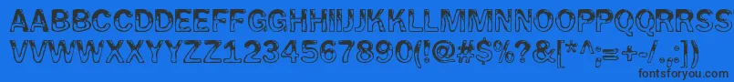 Шрифт WetpetRegular – чёрные шрифты на синем фоне